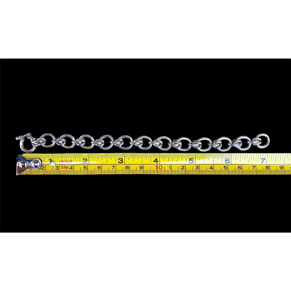 Vintage Peru 950 Sterling Silver Heavy Chain Link Bracelet 7" 25g - Picture 12 of 13